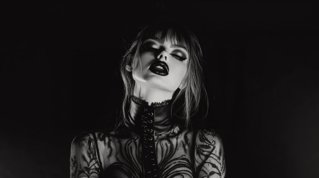 Emo girl black and white